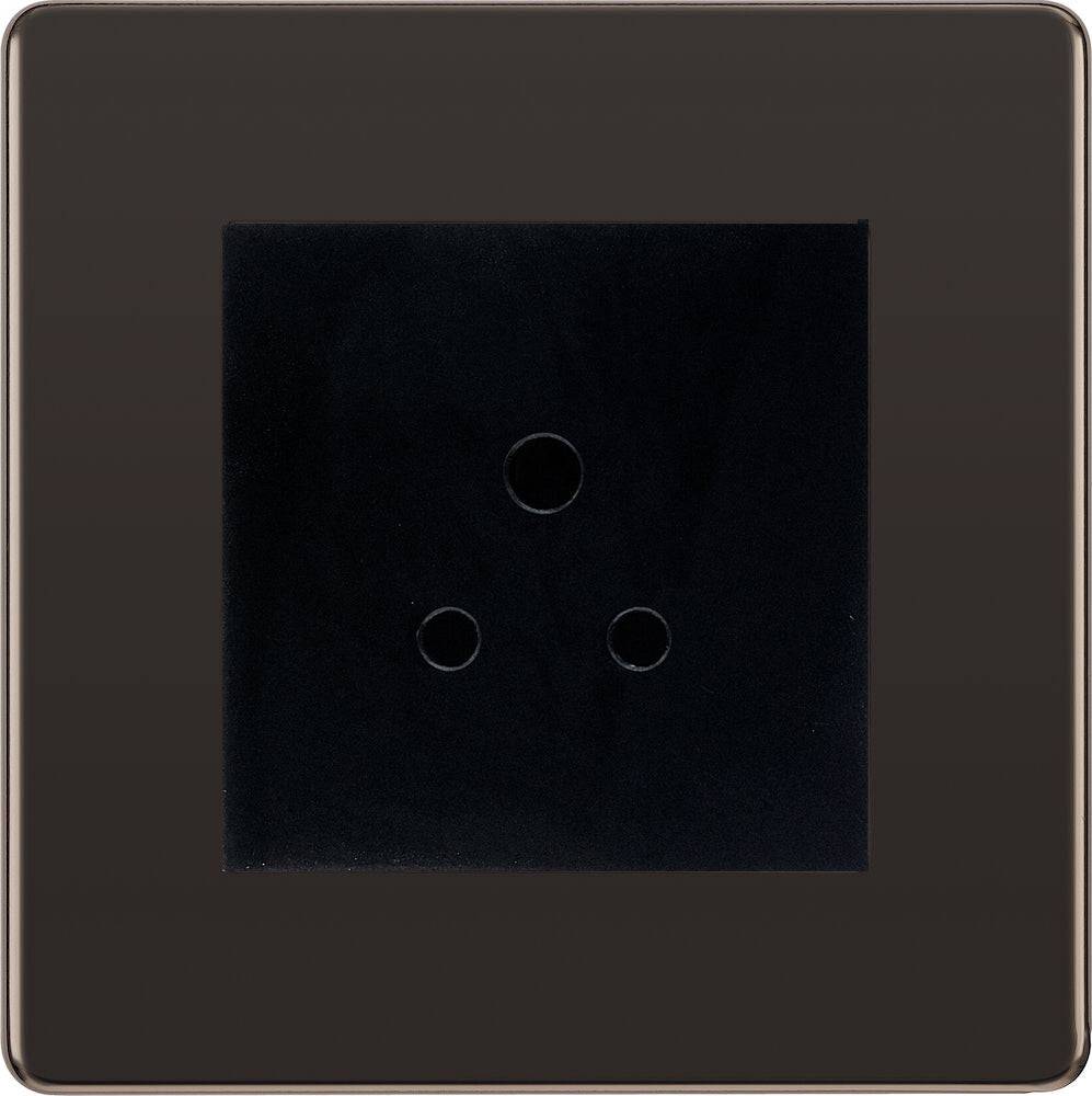 BG Nexus Screwless Black Nickel 5A Unswitched Electrical Socket FBN29MB - Perfect for Home, Office and Commercial Lighting Installations