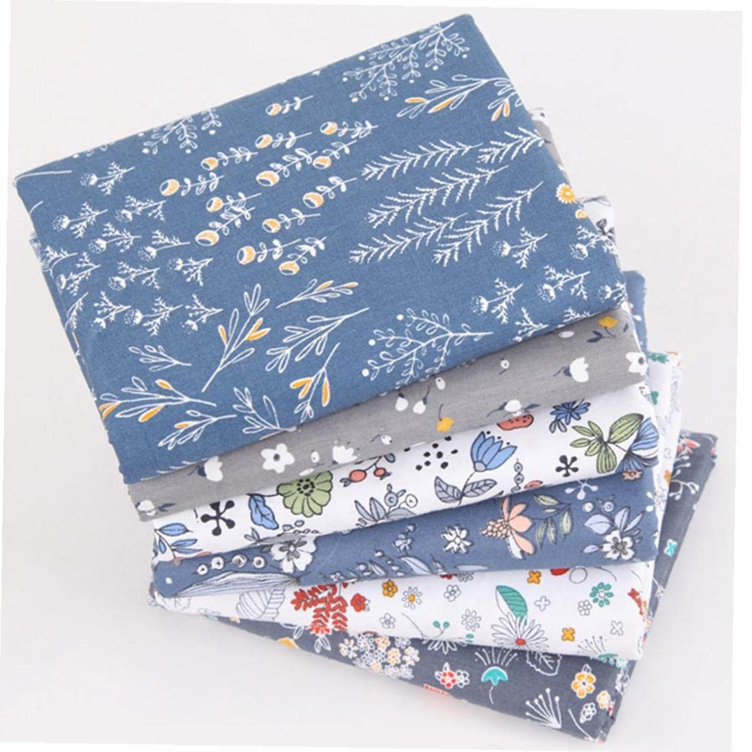 6-Piece Handicraft Patchwork Fabric Bundle for Sewing & Quilting - Premium Cotton DIY Floral Cloth - Perfect for Quilts, Home Decor, and Craft Projects