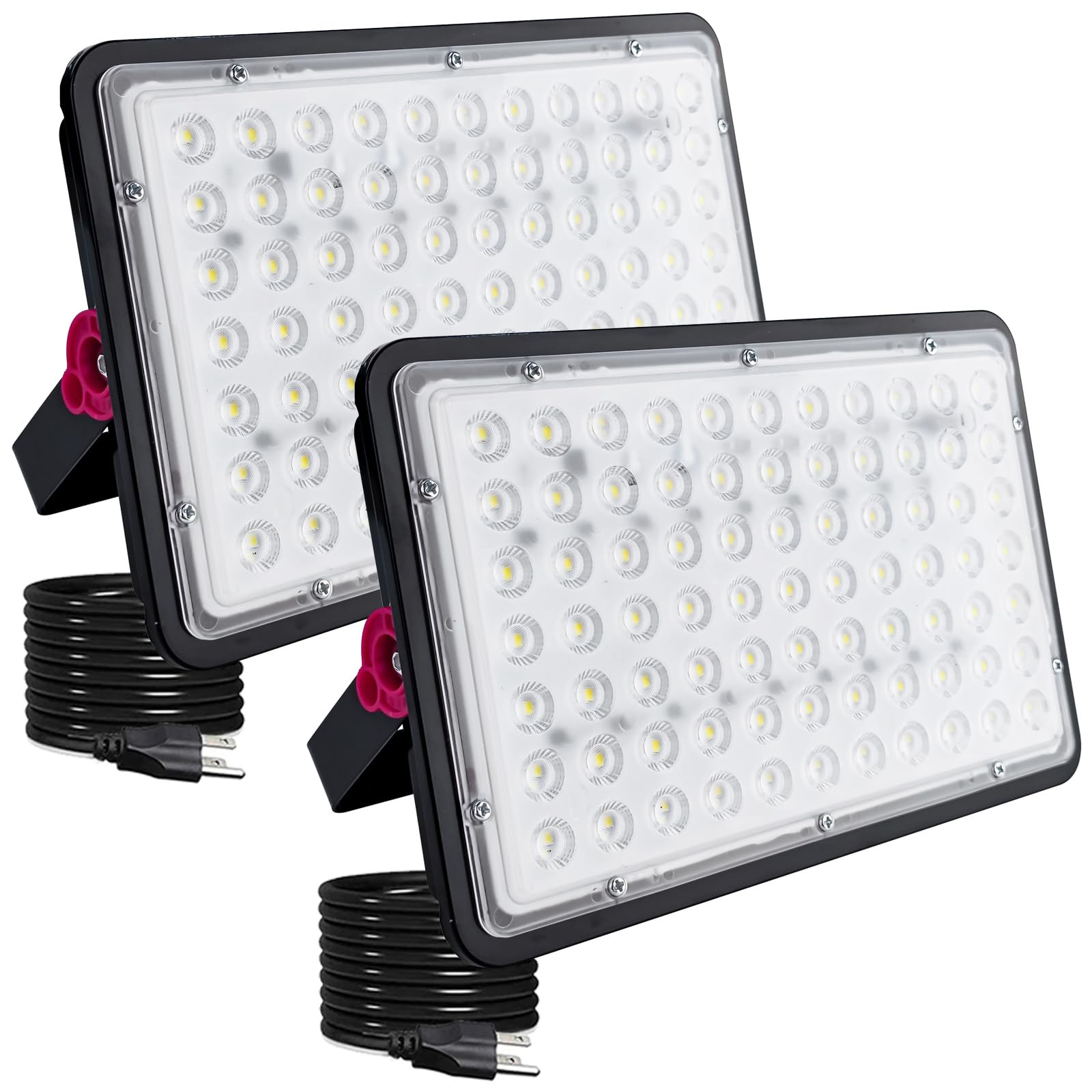 Indmird 2 Pack 200W LED Outdoor Flood Lights - Waterproof Bright Exterior Lighting for Yard, Garden, Playground, Garage, Basketball Court & Stadium - Perfect for Security, Landscape & Sports Field Illumination