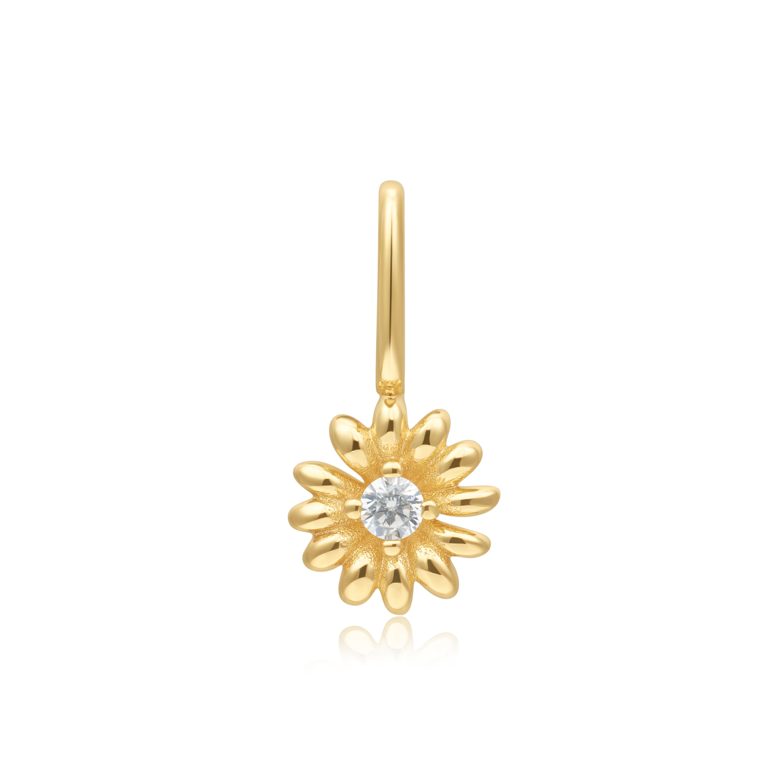 14K Gold Daisy Charm Pendant Necklace for Women - Elegant Floral Jewelry Gift for Birthday, Anniversary & Valentine's Day | Perfect for Everyday Wear & Special Occasions