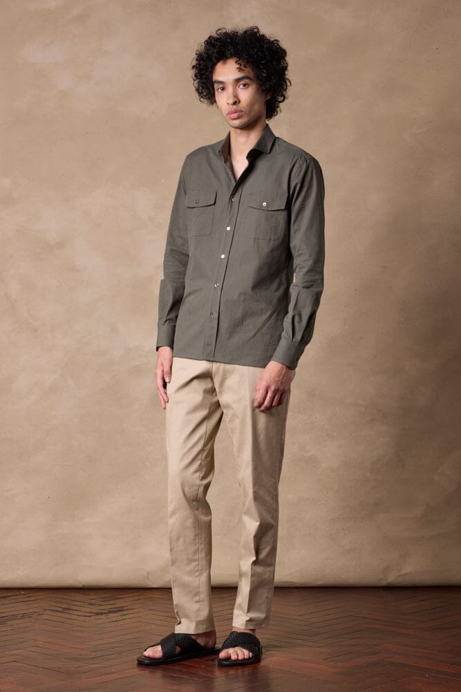 Apollo Men's Stretch Cotton Twill Chino Pants - Comfortable Casual & Work Pants for Office, Travel & Everyday Wear