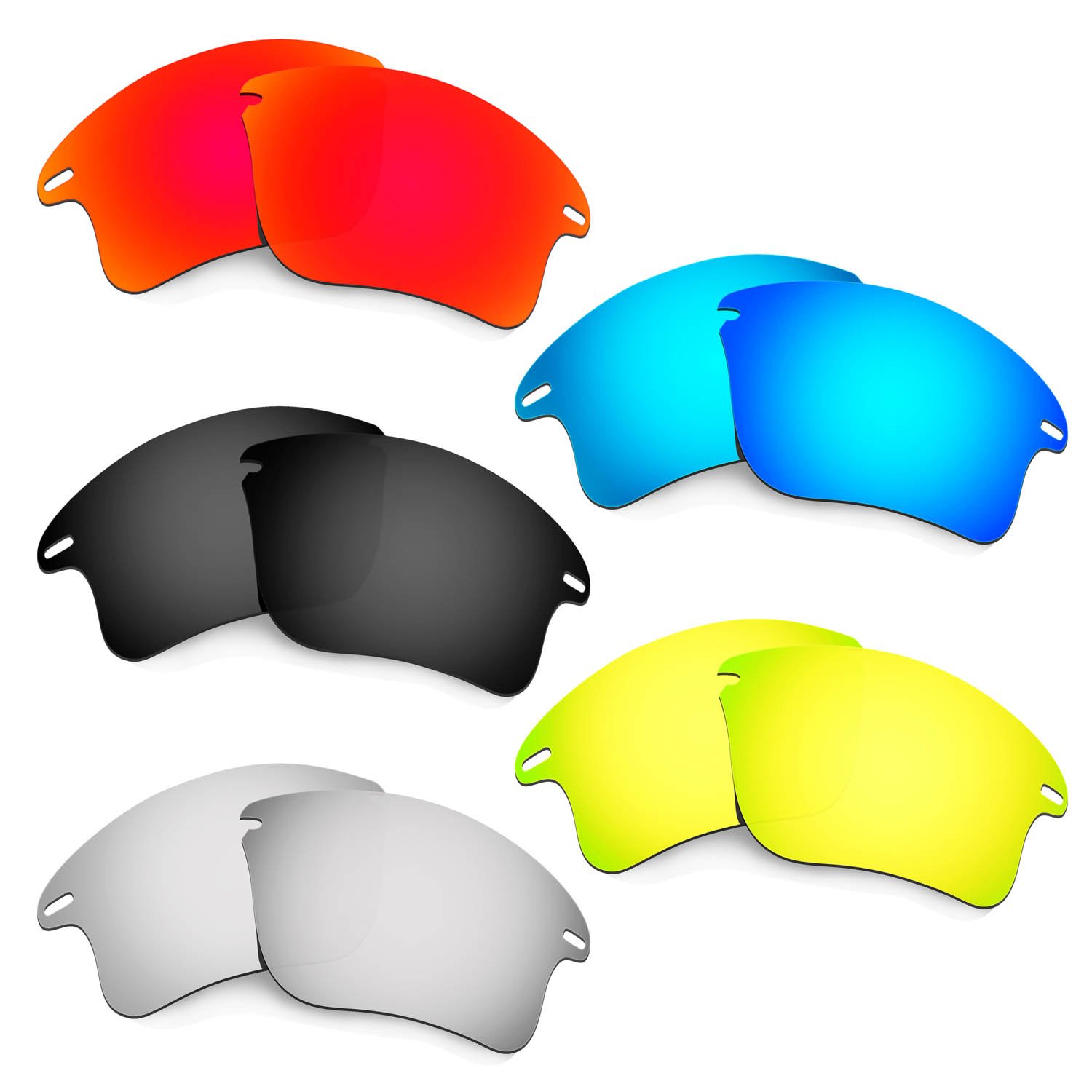 HKUCO Replacement Lenses for Oakley Fast Jacket XL Sunglasses - Polarized Interchangeable Lens Set for Men - Perfect for Running, Cycling & Outdoor Sports