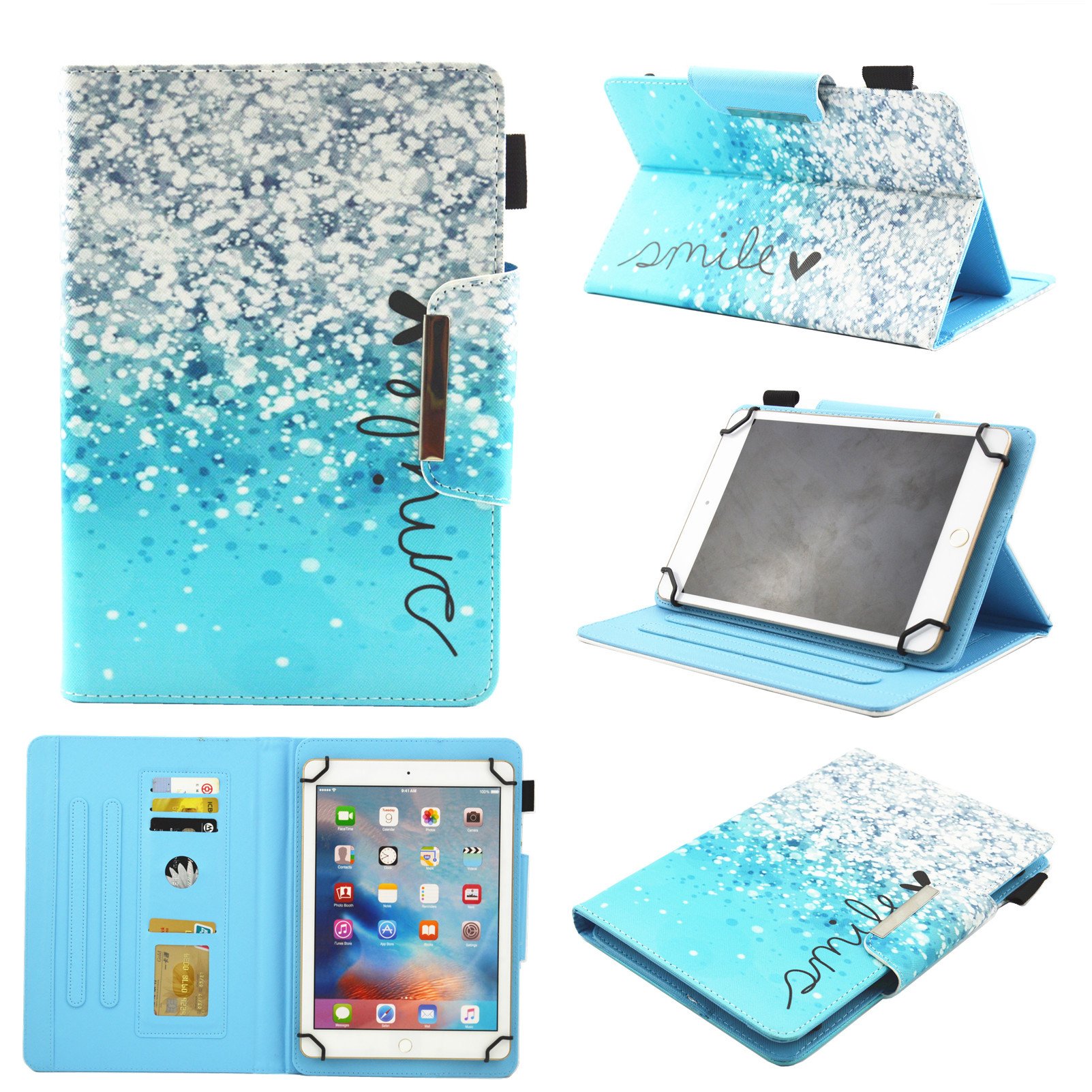 Universal Tablet Case 9.5-10.5 inch - Compatible with iPad 9.7/10.2/10.5, Samsung Tab A 10.1/Tab E 9.6 & More - Protective Cover for iPad Android Windows Tablets - Perfect for Work, Travel & Home Use