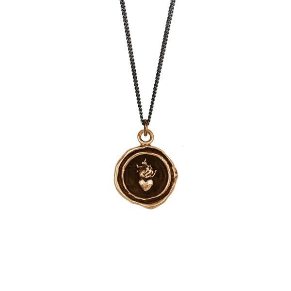 Flaming Heart Talisman Necklace - Spiritual Protection Amulet for Love & Positivity | Perfect for Meditation, Yoga & Energy Healing