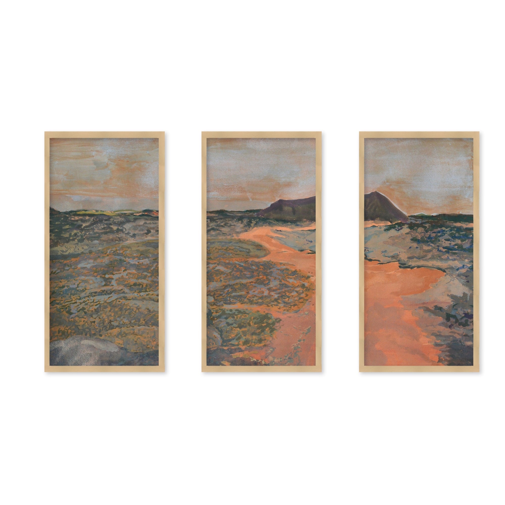 Back To Basecamp 13 - Set of 3 Framed Textured Wall Art Decor for Living Room, Bedroom & Office | Modern Abstract Canvas Prints for Home & Office Decor