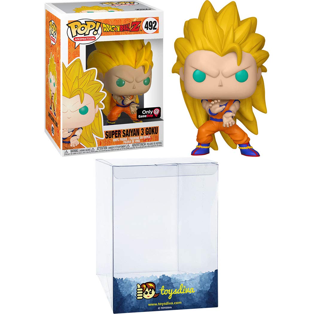 Dragon Ball Z Super Saiyan 3 Goku Pop! Vinyl Figure #492 - Anime Collectible for Display & Gifts | Perfect for Home Decor, Office Desk & Anime Fan Collections