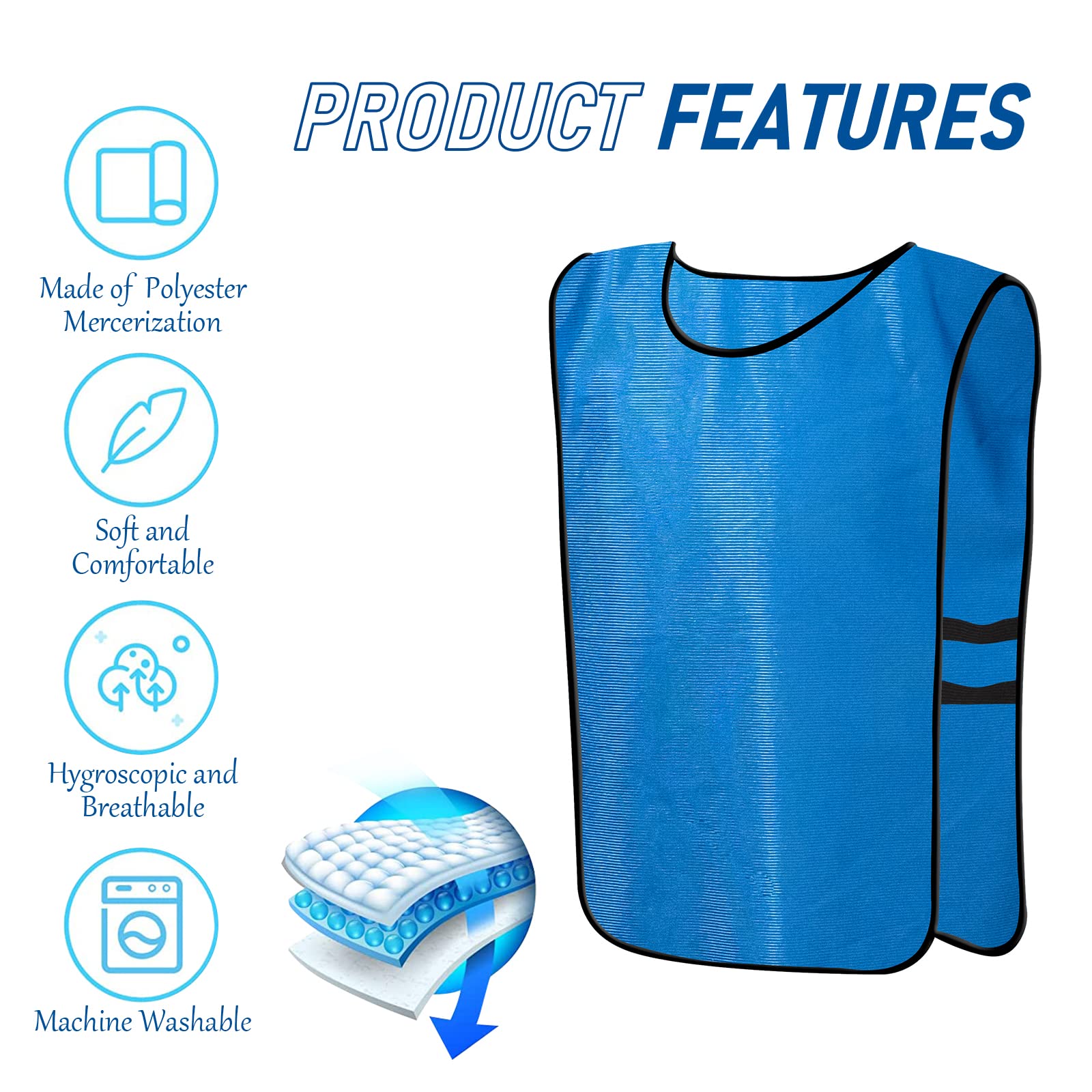 Scrimmage Training Vest 24 Pack - Reversible Soccer Pinnies for Adults & Youth - Breathable Mesh Practice Bibs for Football, Basketball, Rugby - Perfect for Team Drills, PE Classes & Sports Camps