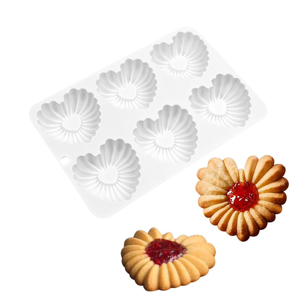 3D Heart-Shaped Silicone Baking Mold for Cake, Chocolate, Mousse, Fondant, Ice Cream & Soap - DIY Dessert & Candy Making - Perfect for Valentine's Day, Weddings & Romantic Gifts (Heart B)