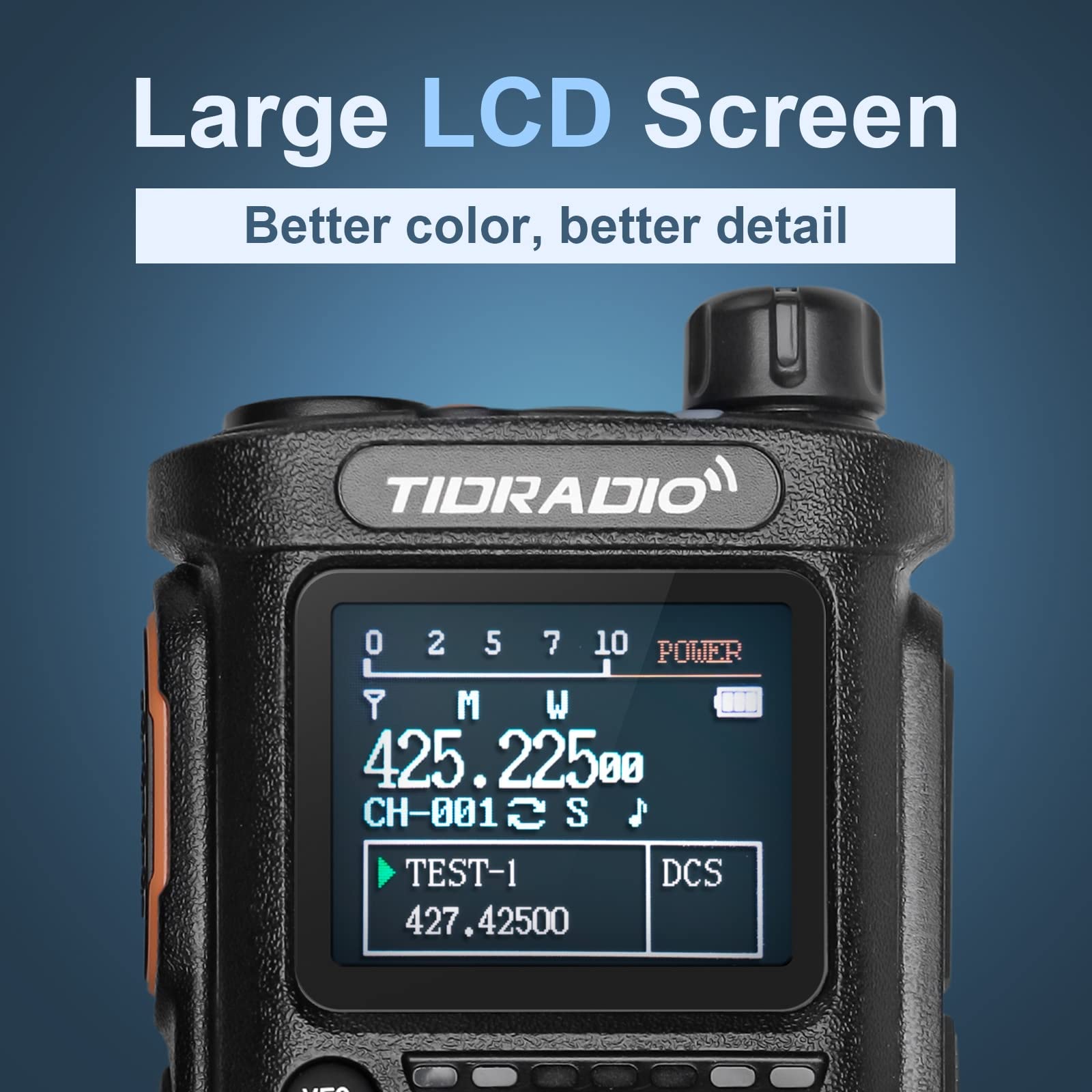 TIDRADIO TD-H8 (2nd Gen) 10W High Power Dual Band Ham Radio - Long Range Two-Way Walkie Talkie with 2 Batteries, Speaker Mic & USB-C Charger - Ideal for Outdoor Adventures, Emergency Communication and Group Activities