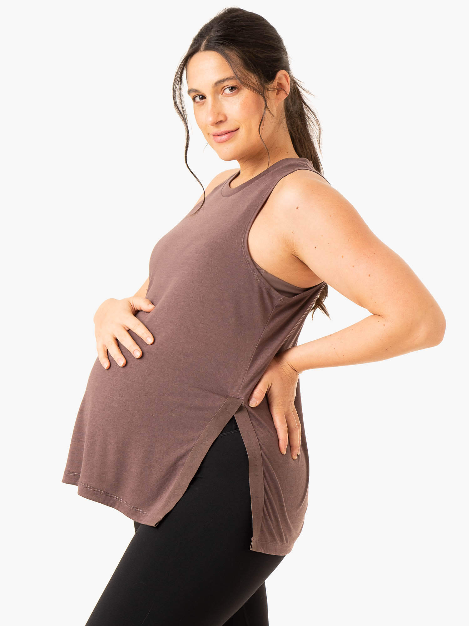 Active Bump Tank Top - Soft & Comfortable Chocolate Brown Workout Shirt for Women | Gym, Yoga & Running Essentials