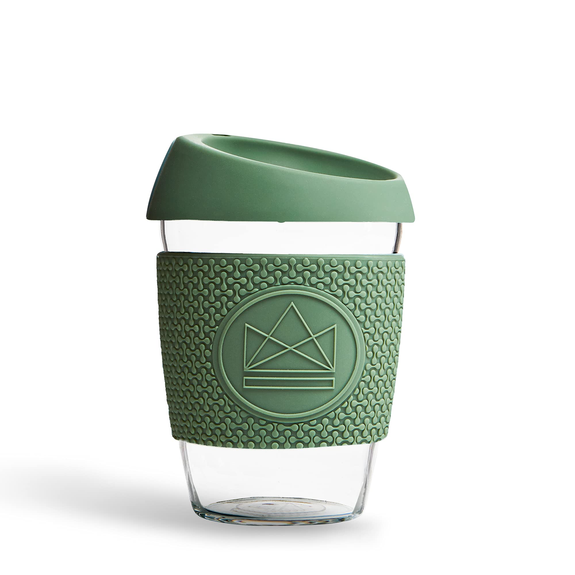 Neon Cactus Glass Coffee Cups with Lids - 12oz Reusable Travel Mug for Hot & Cold Drinks - Durable, Leak-Proof, Non-Slip Design - Perfect for Home, Office, Camping & Commuting