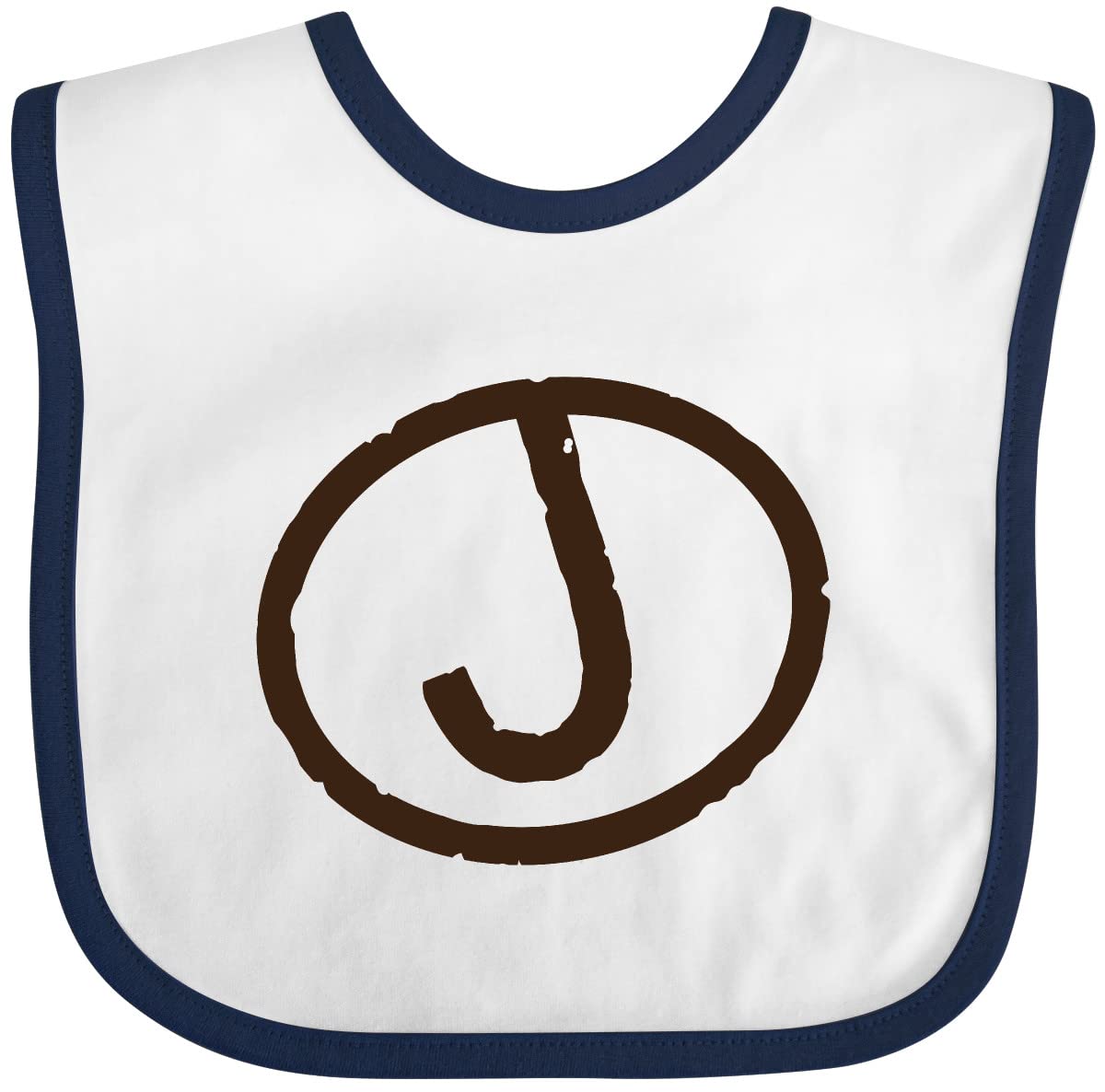 Inktastic Personalized Monogram Baby Bib - Custom Letter J Initial - Soft, Absorbent & Durable for Newborns & Infants - Perfect for Mealtime, Daycare & Photo Shoots