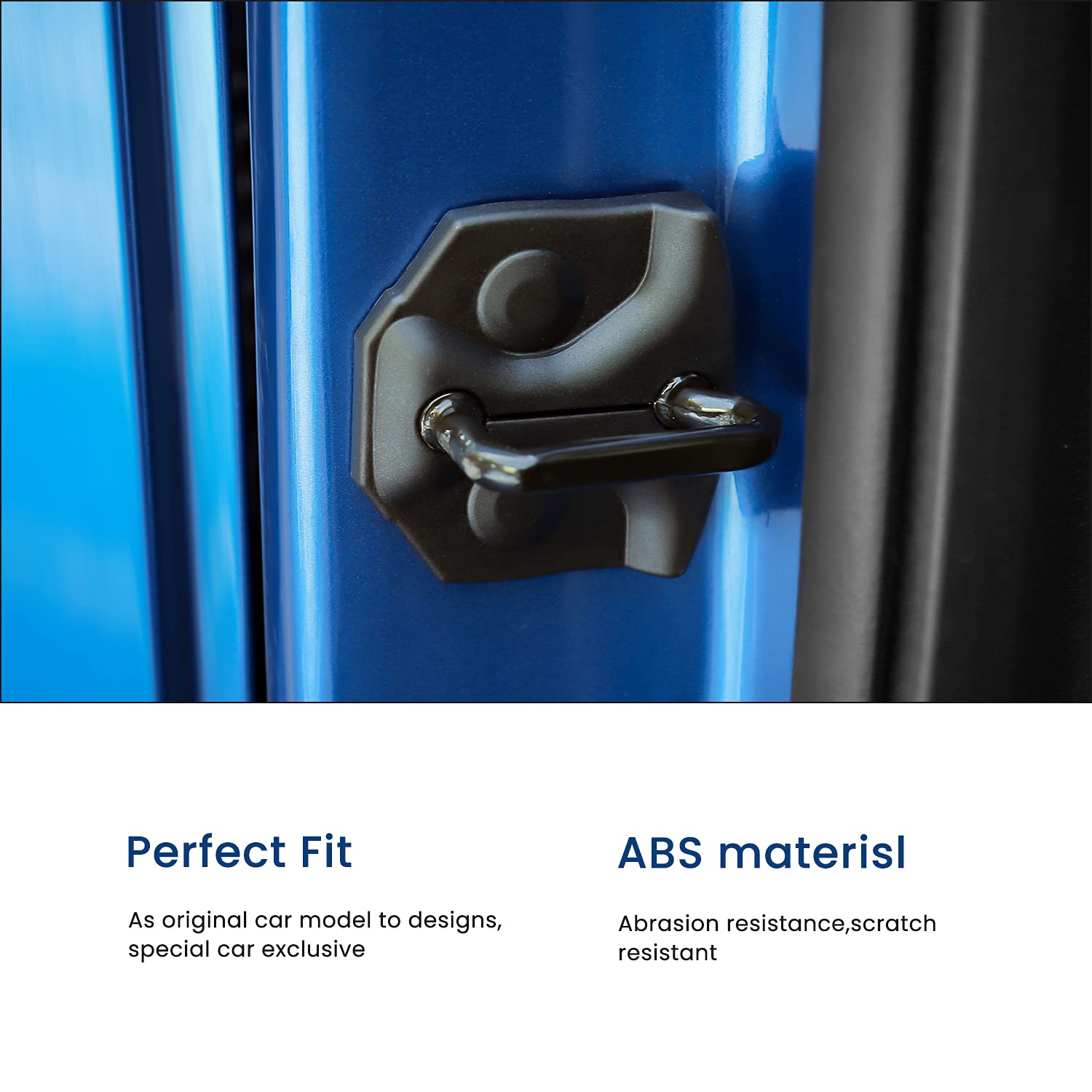 Voodonala ABS Car Door Lock Cover & Hinge Protector - Anti-Rust Door Lock Cover for Ford F150 2015-2023 Models (4-Piece Set) - Perfect for Off-Roading, Winter Protection & Vehicle Maintenance