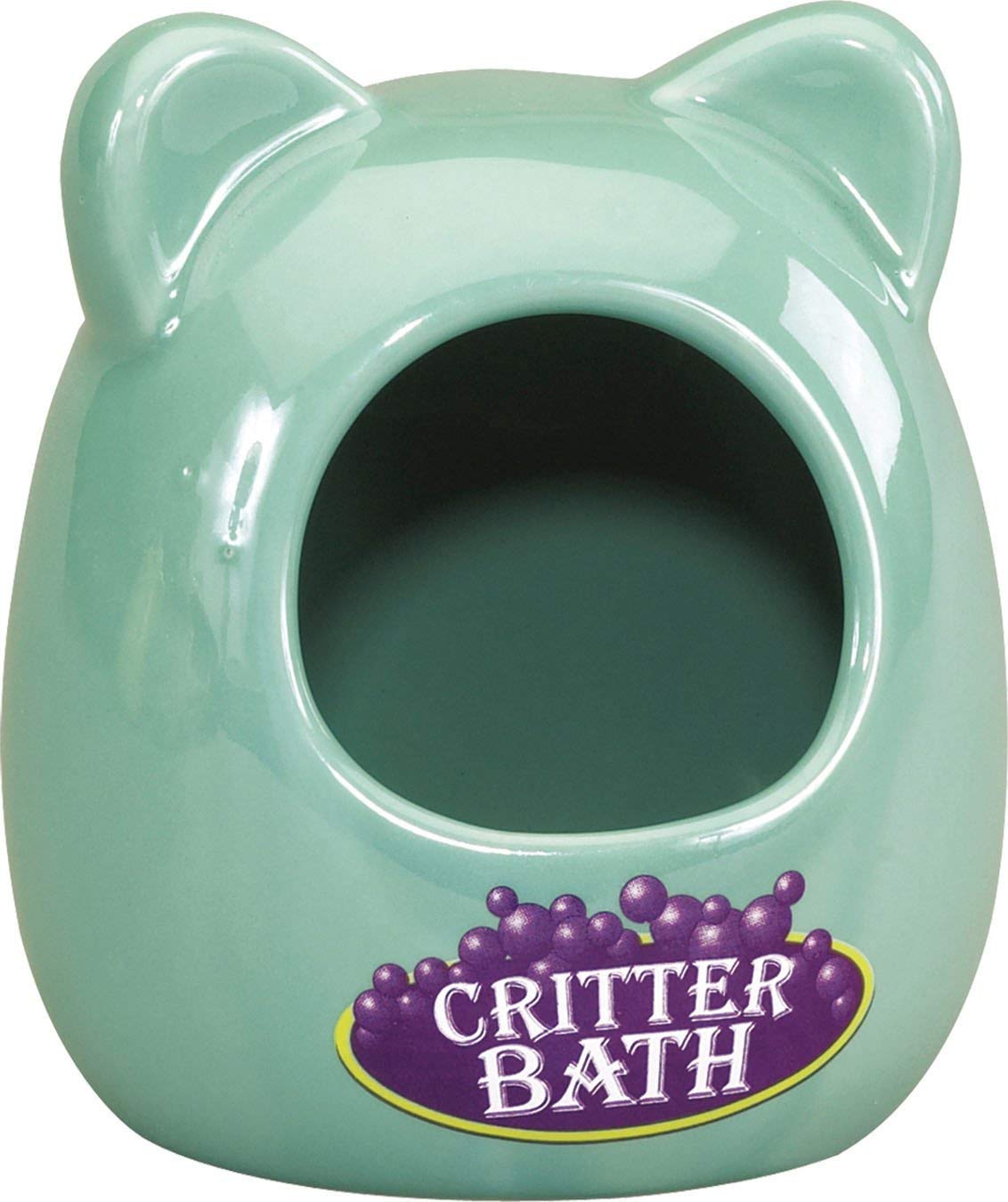 Kaytee Ceramic Critter Bath for Small Animals - Durable Pet Bathing Dish for Hamsters, Guinea Pigs & Rabbits - Perfect for Cage Cleaning & Grooming Time