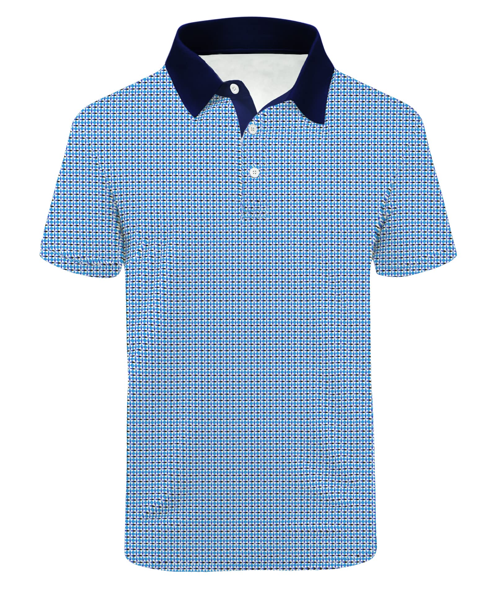 Men's Casual Short Sleeve Polo Shirts - Breathable Printed Golf & Tennis Tops for Summer Outdoor Sports and Leisure Wear