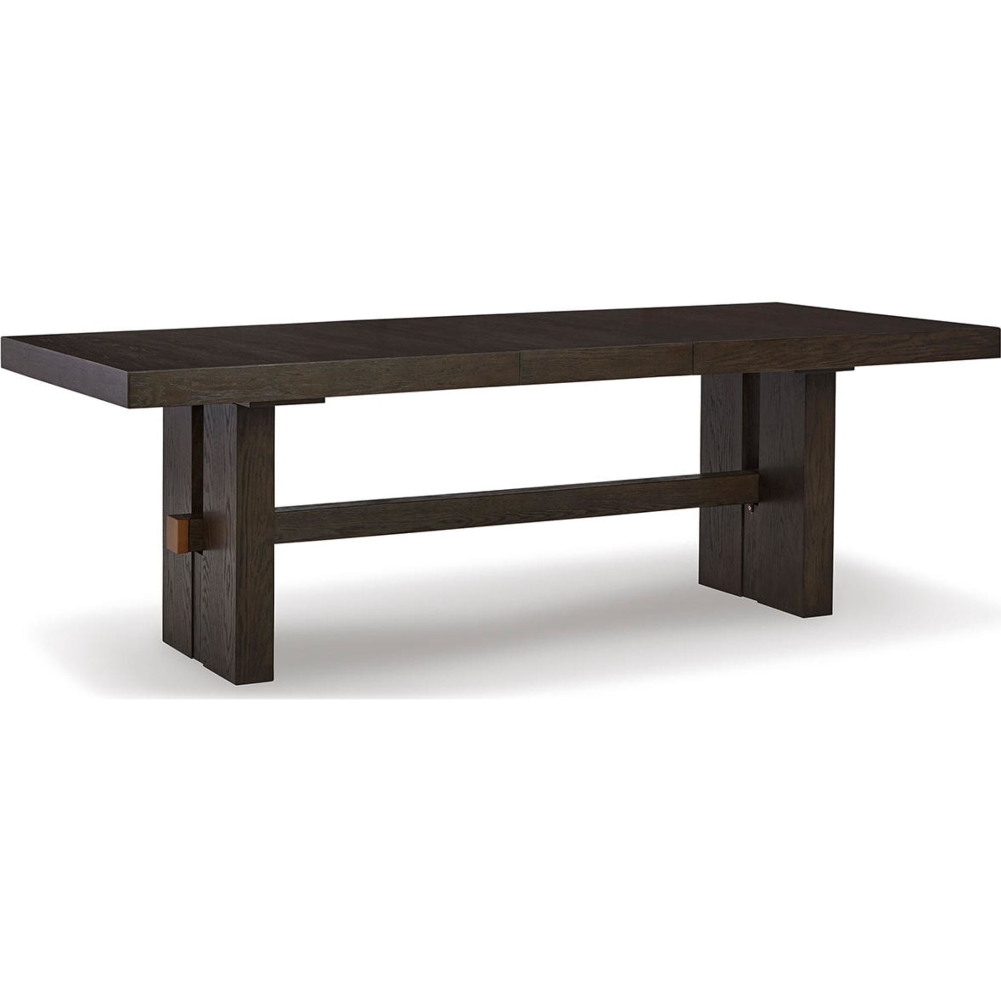 Burkhaus Dark Brown Dining Extension Table (D984 45) - Expandable Dining Room Table for Small Spaces & Family Gatherings