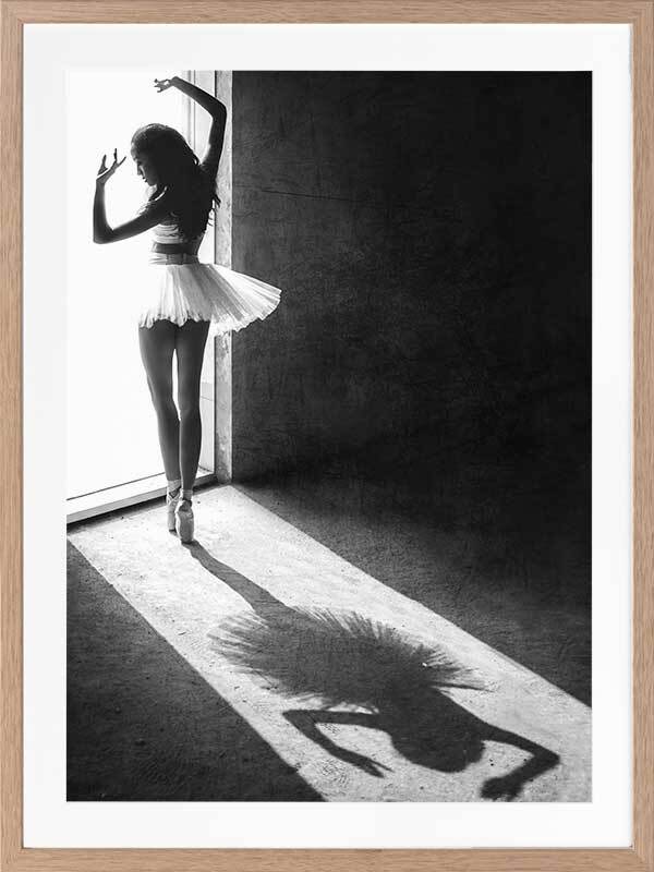 Backyard Ballet Framed Wall Art Print - Elegant Dance Painting for Home Decor, Living Room, Bedroom & Office
