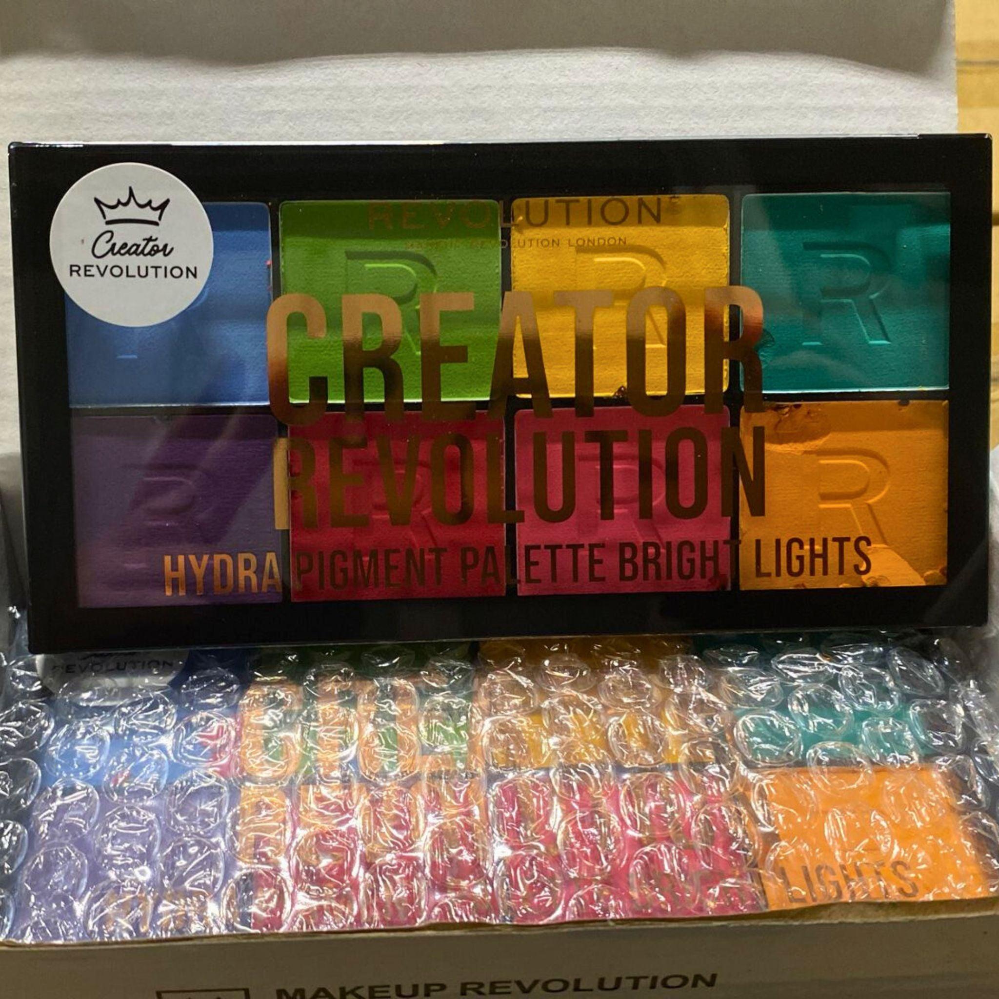 Revolution Hydra Pigment Palette Bright Lights - 30 Colors Highly Pigmented Eyeshadow Palette for Makeup Artists, Vegan & Cruelty-Free - Perfect for Party, Wedding, and Night Out Makeup Looks