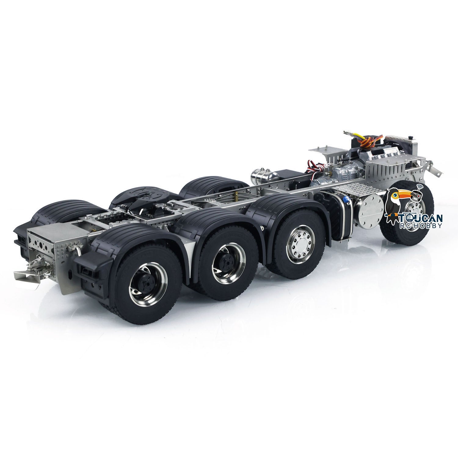 1/14 Scale 8x8 Metal Chassis for RC Tractor Truck - Compatible with R73 & R62 Electric Cars - DIY Simulation Spare Parts Accessory - Perfect for Off-Road Racing and RC Vehicle Customization