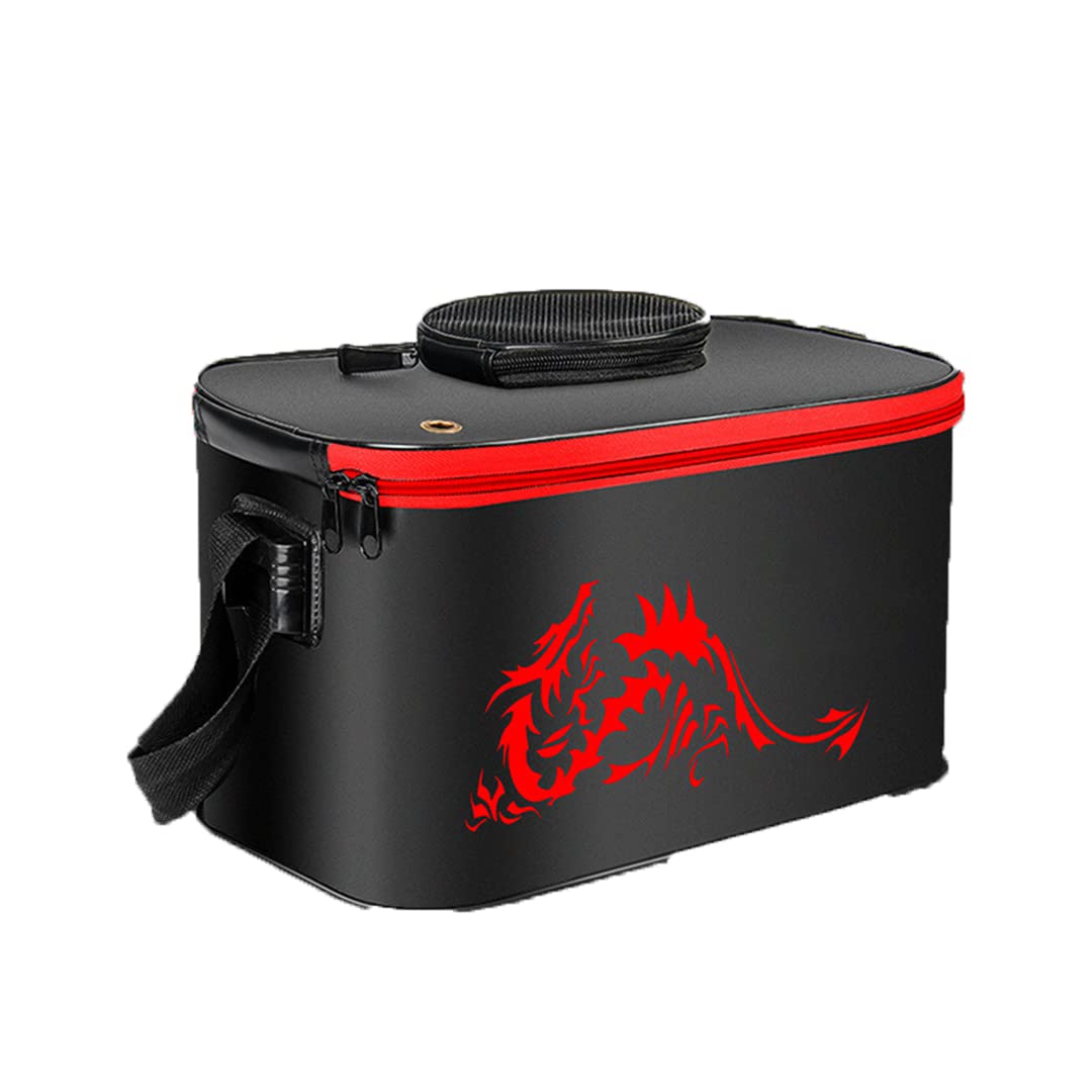**Yshdavzhe EVA Folding Fishing Tackle Box - Thickened Waterproof Live Fish Bucket, Portable Fishing Gear Storage Bag for Outdoor Fishing Trips & Boat Adventures**    *(Use Cases: Perfect for storing fishing tackle, live bait, and gear during freshwater/saltwater fishing, camping, or boat excursions.)*
