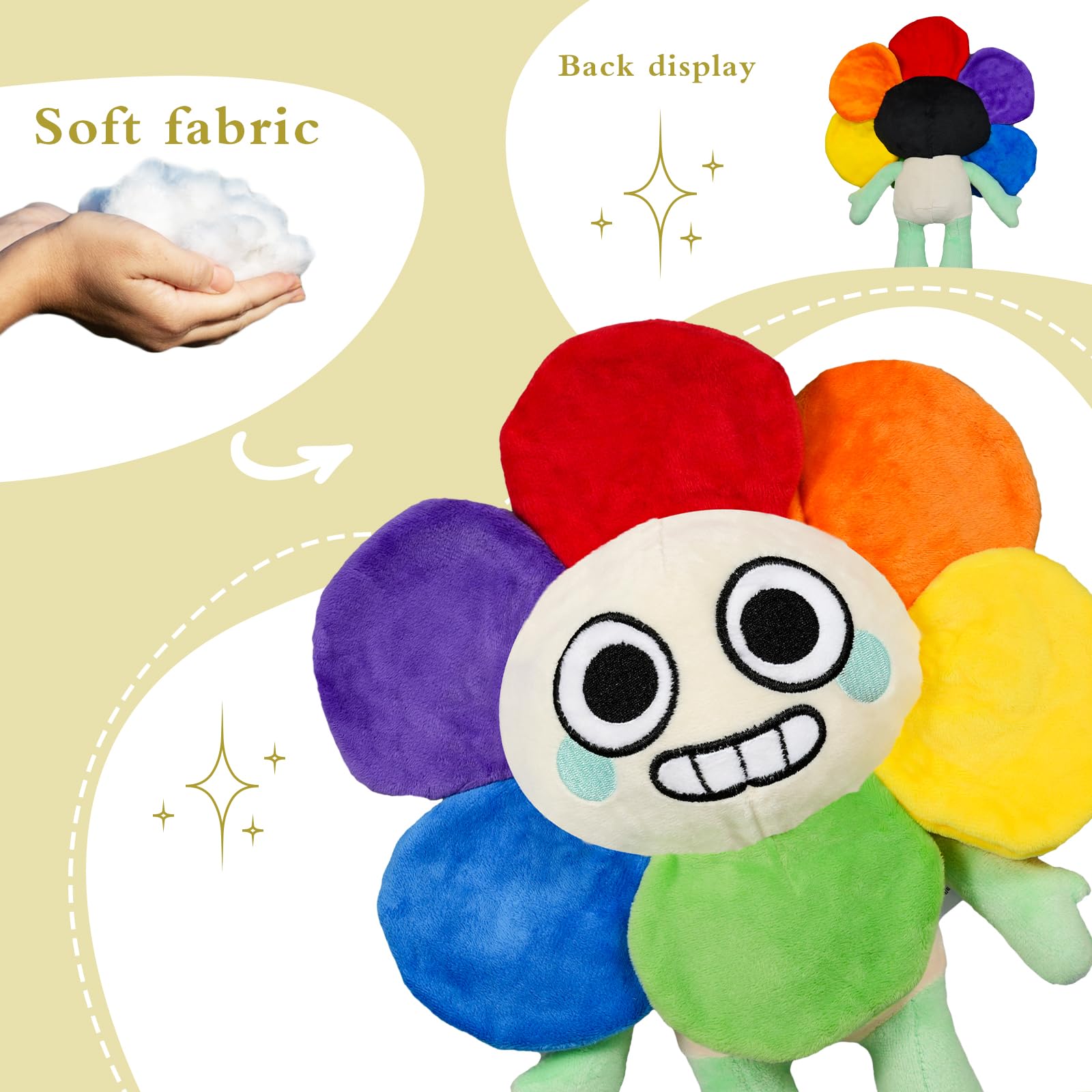 9.8 Inch Soft Sunflower Plush Pillow - Cute Home Decor, Birthday & Valentine's Gift for Kids and Fans | Perfect for Nursery Decor, Cozy Bedroom Accent, and Thoughtful Present for Sunflower Lovers