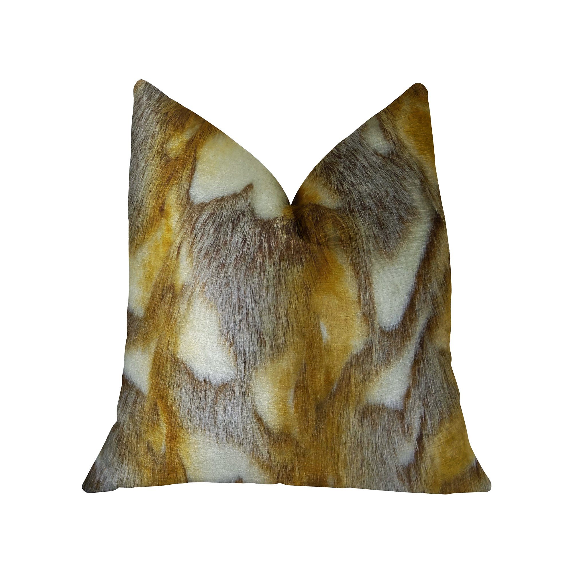 Plutus Elegant Brandy Fox Handmade Luxury Decorative Pillow 12x20 Inches - Perfect for Sofa, Bed & Home Decor