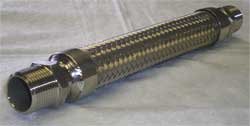 2 Inch Diameter x 18 Inch Length 321 Stainless Steel Flexible Metal Hose - Ideal for Plumbing, HVAC, and Industrial Applications
