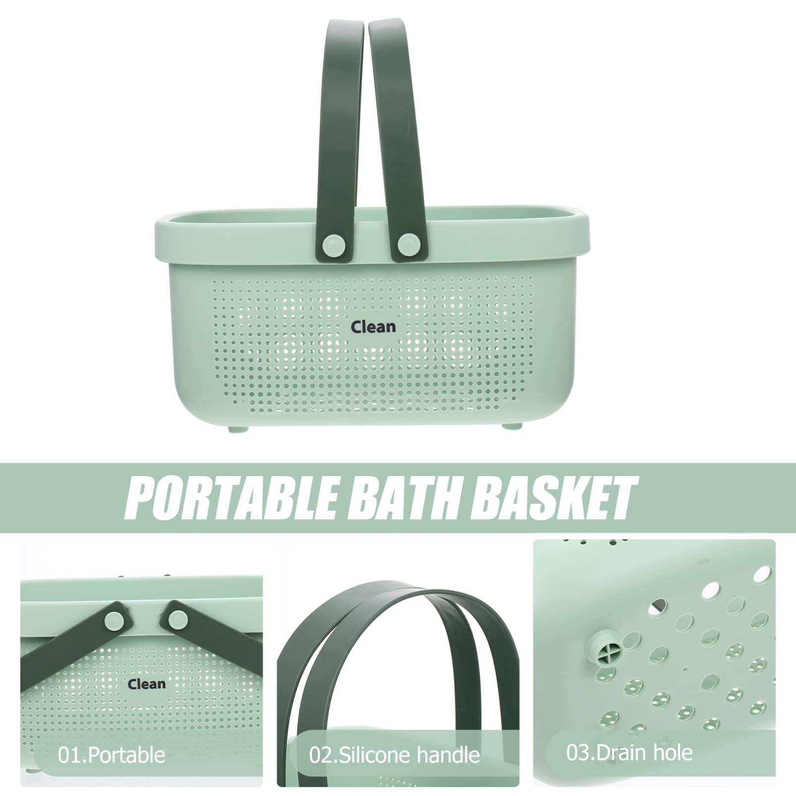 Hand Wash Basket with Handles - Bathroom Storage Organizer for Toiletries, Cosmetics & Pantry Items | Perfect for Bathroom, Washroom & Home Organization