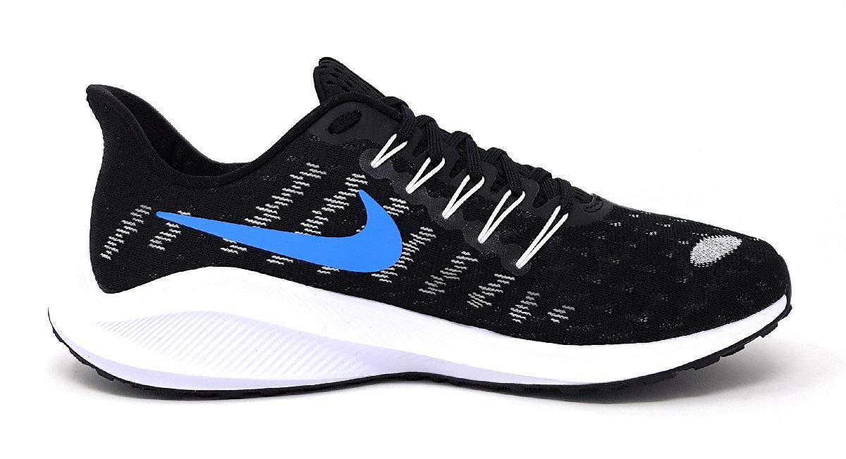 Nike Air Zoom Vomero 14 Men's Running Shoes - Black/Blue - Size 13 | Cushioned Road Running Sneakers for Marathon Training & Daily Jogging