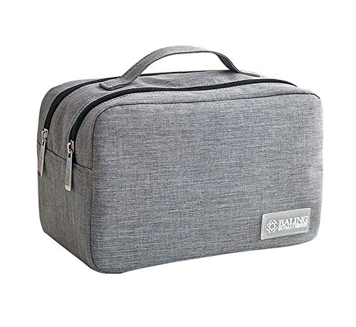 Waterproof Travel Cosmetic Bag Organizer - Gray Makeup Pouch for Toiletries & Beauty Essentials (1 Piece) - Perfect for Air Travel, Gym, Camping & Daily Use