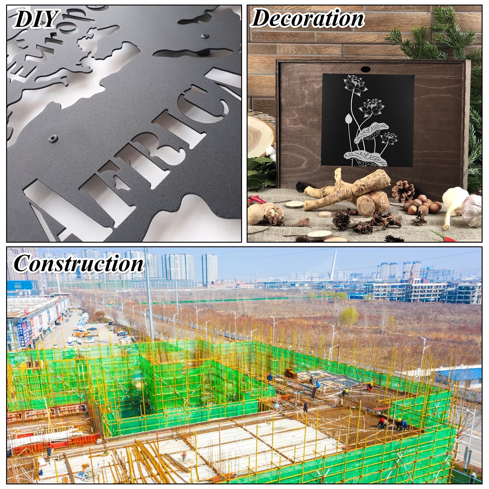 4PCS 12x12 Inch Anodized Aluminum Sheets (0.8mm/0.04