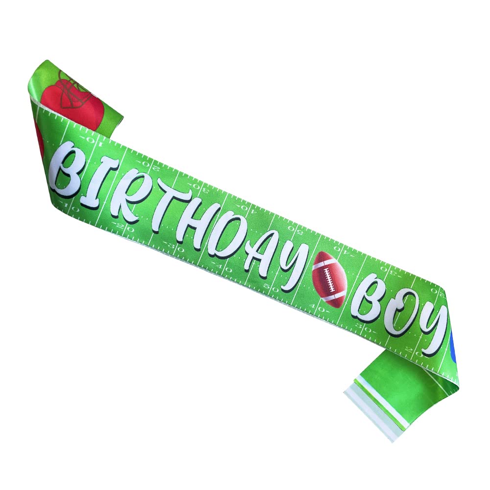 Kids Birthday Boy Sash - American Football Themed Party Decorations & Supplies | Perfect for Sports Fan Birthday Celebrations | Great Gift for Sons & Young Sports Enthusiasts | Ideal for Birthday Parties, Game Day Events & Special Occasions