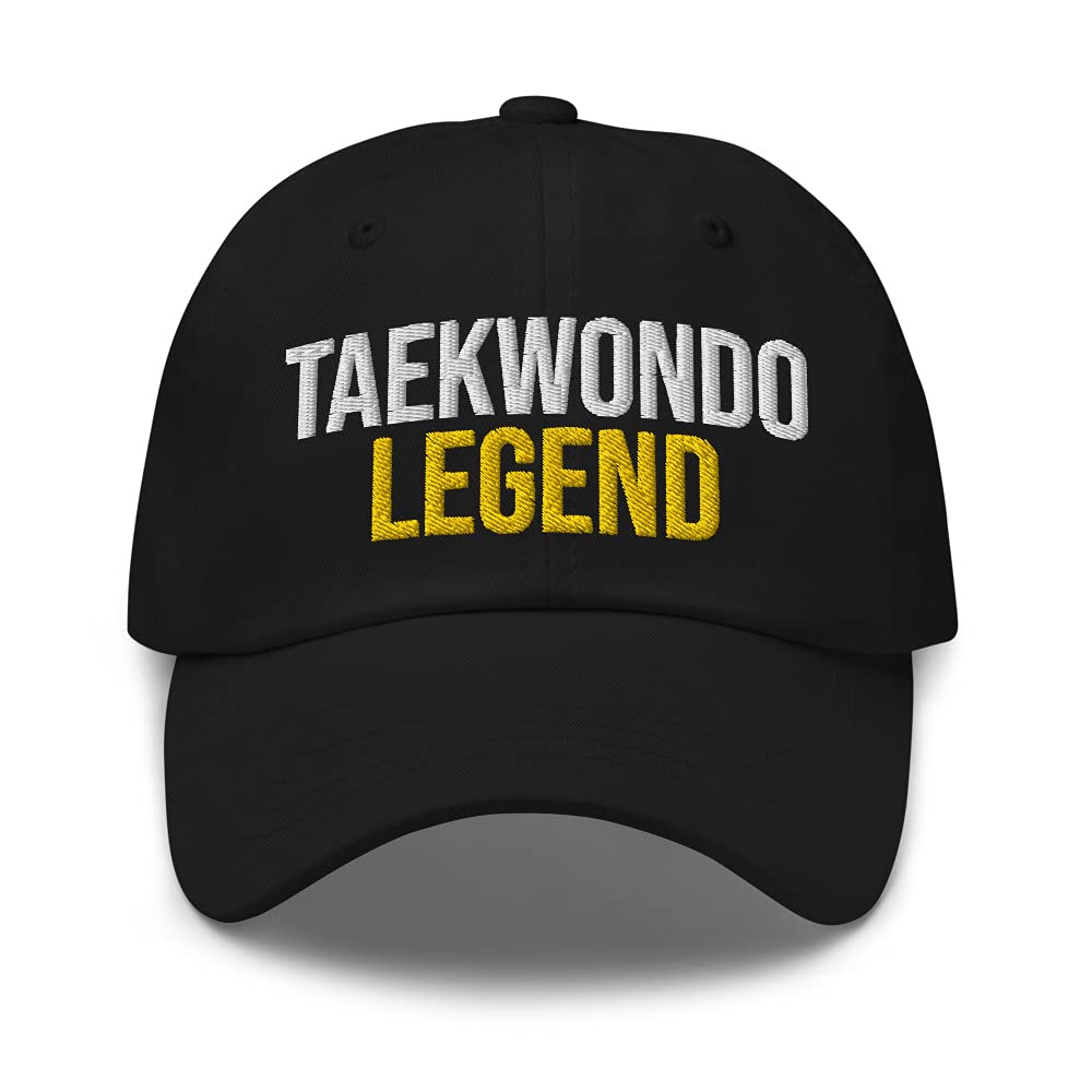 Taekwondo Legend Embroidered Dad Cap - Martial Arts Training Hat for Men & Women - Perfect for Dojo, Competition & Streetwear Fashion