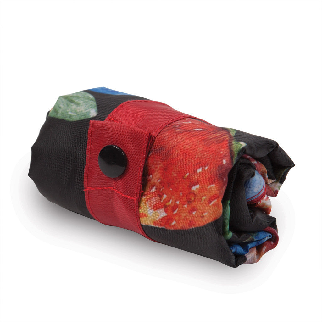 LOQI JUICY Collection Tote Bag - Reusable Shopping Bag with Vibrant Fruit Print - Eco-Friendly Grocery Tote for Women - Perfect for Shopping, Beach, Travel & Daily Use