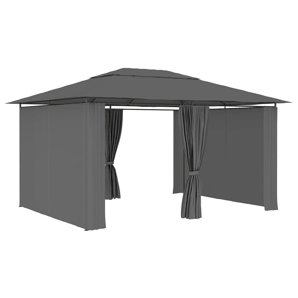 Outdoor Gazebo Tent with Curtains 157.4