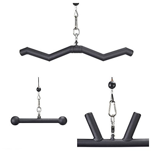 ARMAGEDDON Bicep & Tricep Cable Machine Bar Set - Gym Strength Training Equipment for Home & Commercial Use - Perfect for Arm Workouts, Muscle Building & Fitness Training