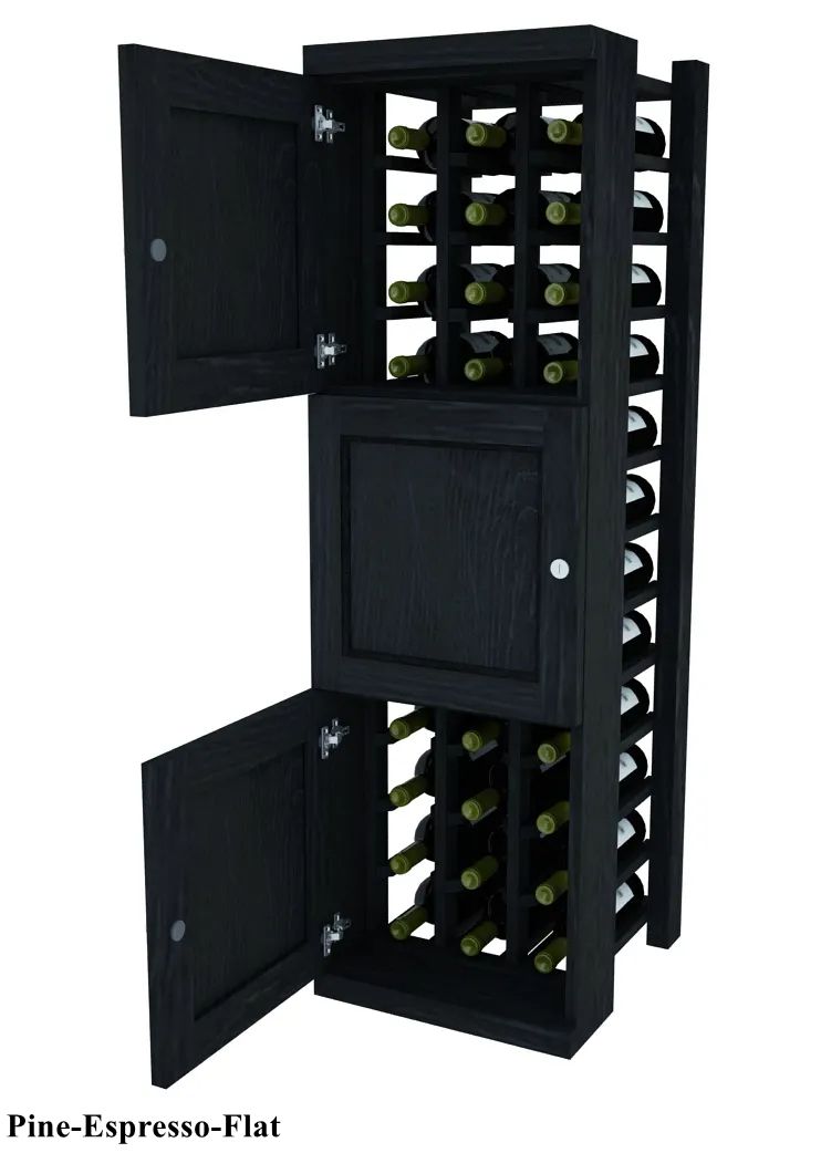 Vinostor Wine Lockers - 3 Locking Bins for Individual Bottles | 51 5/8 Inch Tall | Perfect for Home Cellars, Restaurants & Wine Collectors