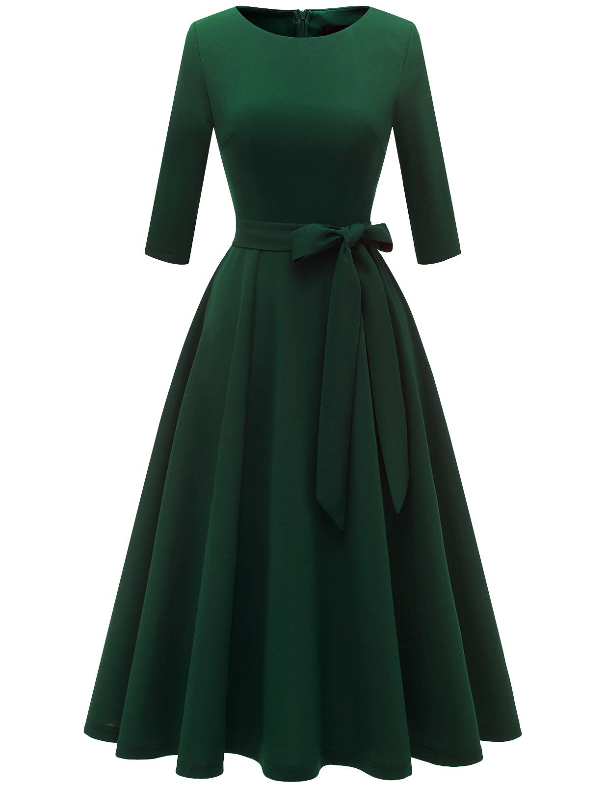 Elegant Vintage Cocktail Dresses for Women | 3/4 Sleeve Formal Wedding Guest Dress | Church & Spring Occasion Wear 2025 | Perfect for Bridal Showers, Garden Parties & Evening Events
