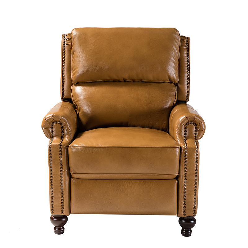 Mid Century Modern Genuine Leather Recliner Chair - Consuela Handcrafted Lounge Chair for Living Room, Office & Home Theater