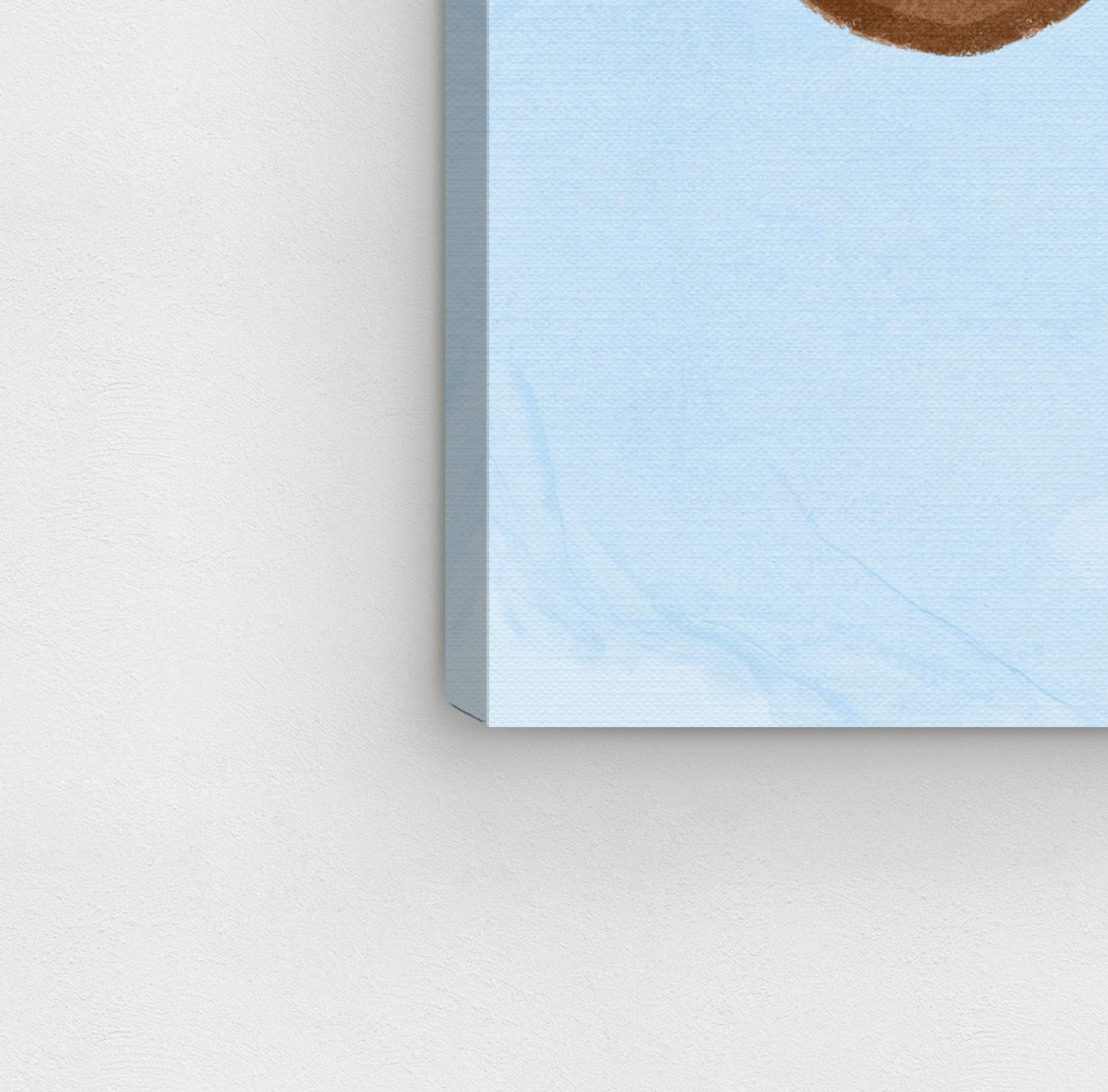 Oliver Gal Artist Co. 'Good Dachshund' Animal Wall Art Canvas Print - 30x30 Inches Brown & Blue Modern Home Decor - Perfect for Living Room, Bedroom, or Office Wall Decoration