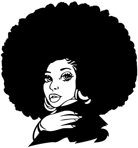 VVWV African Woman Fashion Eyelash Wall Decal - Inspirational Beauty Quote Sticker for Bedroom, Salon & Barbershop Decor - 42x45cm Self-Adhesive Art - Perfect for Home, Beauty Parlor & Retail Spaces
