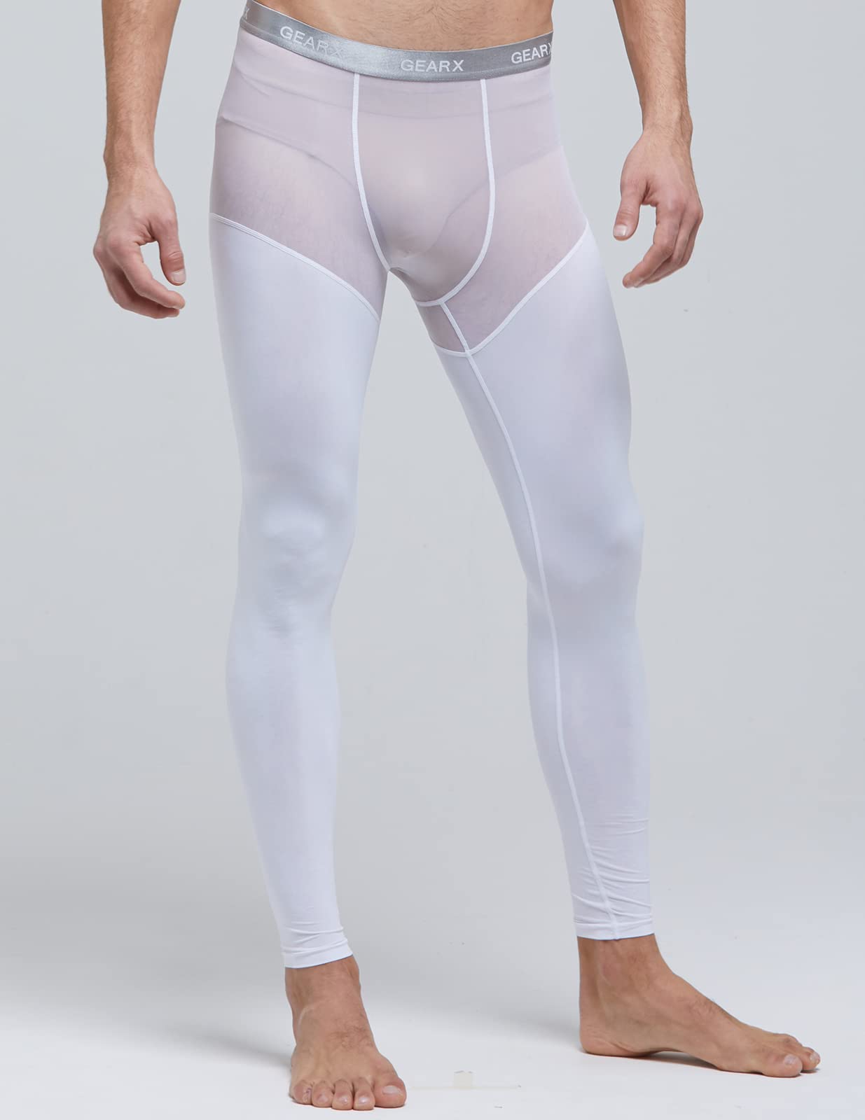 Premium Men's Summer Mesh Baselayer Long Pants - Breathable & Lightweight Underwear for Activewear, Running, Hiking & Outdoor Sports