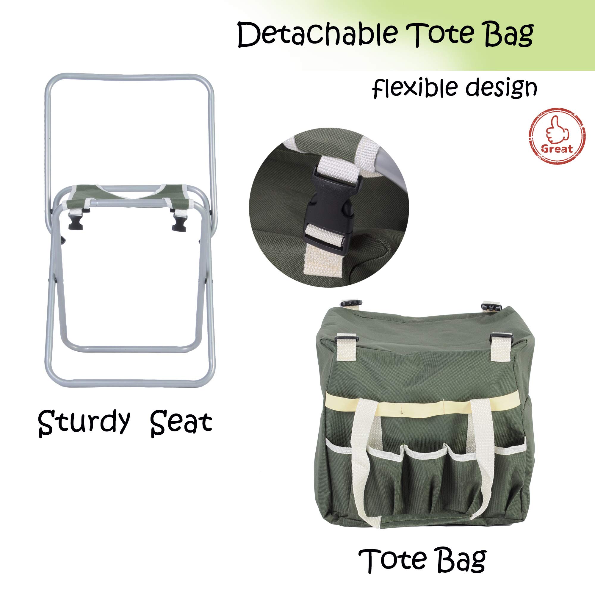 **LUCKYERMORE 9-Piece Heavy Duty Garden Tool Set with Ergonomic Wooden Handle & Detachable Tool Kit – Sturdy Gardening Stool for Planting, Weeding, and Landscaping**    *(Ideal for Home Gardens, Backyard Landscaping, and Outdoor Planting Projects)*