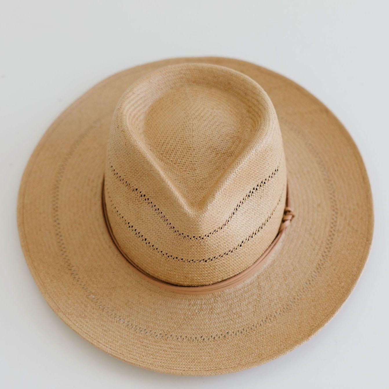 Arlo Rancher Fedora Straw Hat for Men - Western Cowboy Hat with Wide Brim - Sun Protection Summer Hat for Outdoor, Rodeo, and Country Music Festivals