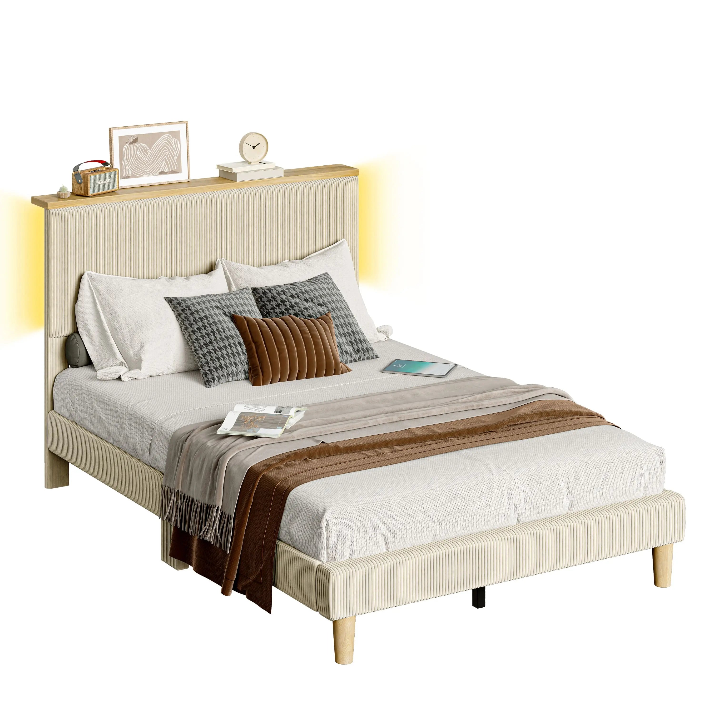 Bestier Twin Size Bed Frame with Adjustable Headboard - Sturdy Metal Platform Bed for Small Spaces, Dorm Rooms & Guest Bedrooms - Easy Assembly & Noise-Free Design