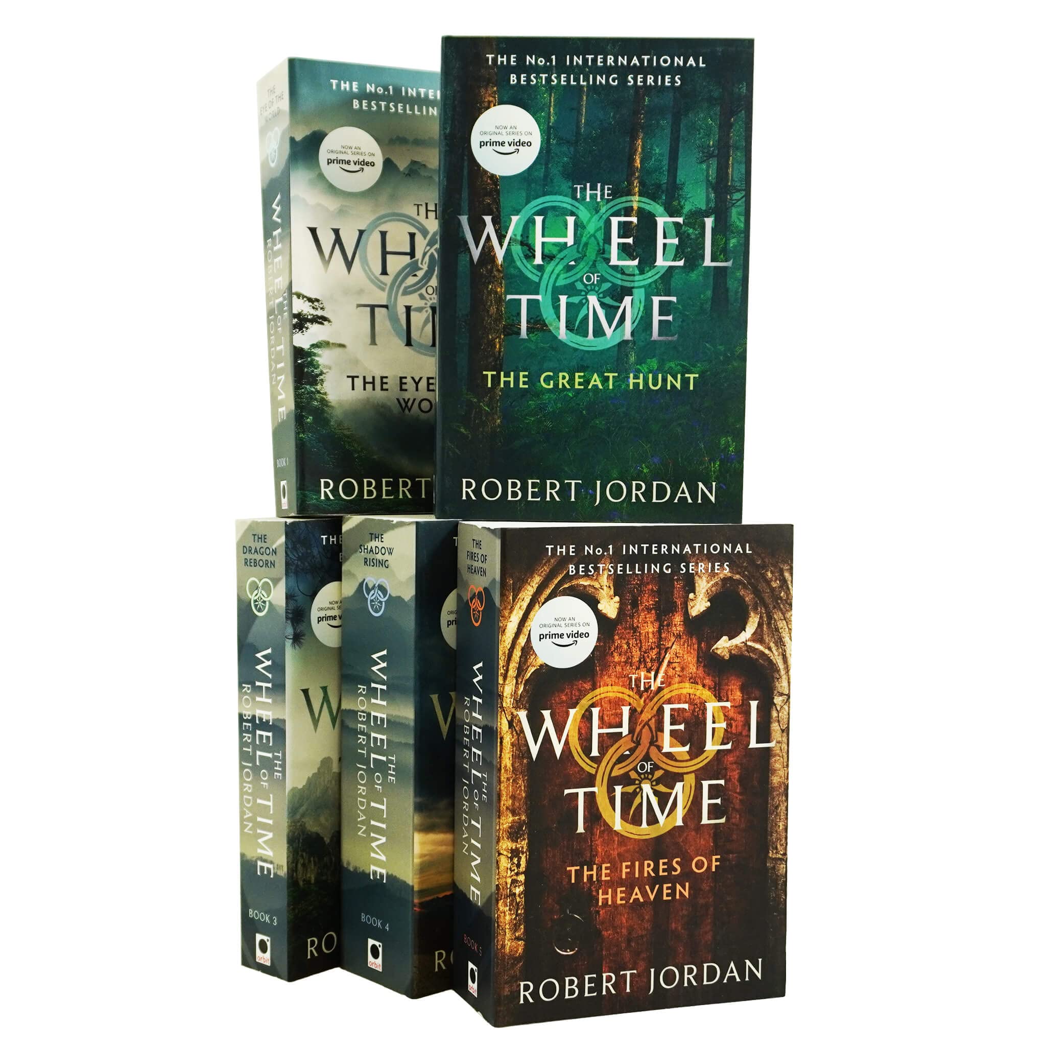 Robert Jordan The Wheel of Time Complete Book Set 1-5 | Epic Fantasy Novel Series | Perfect for Fantasy Lovers & Book Collectors | Great Gift for Readers & Fans