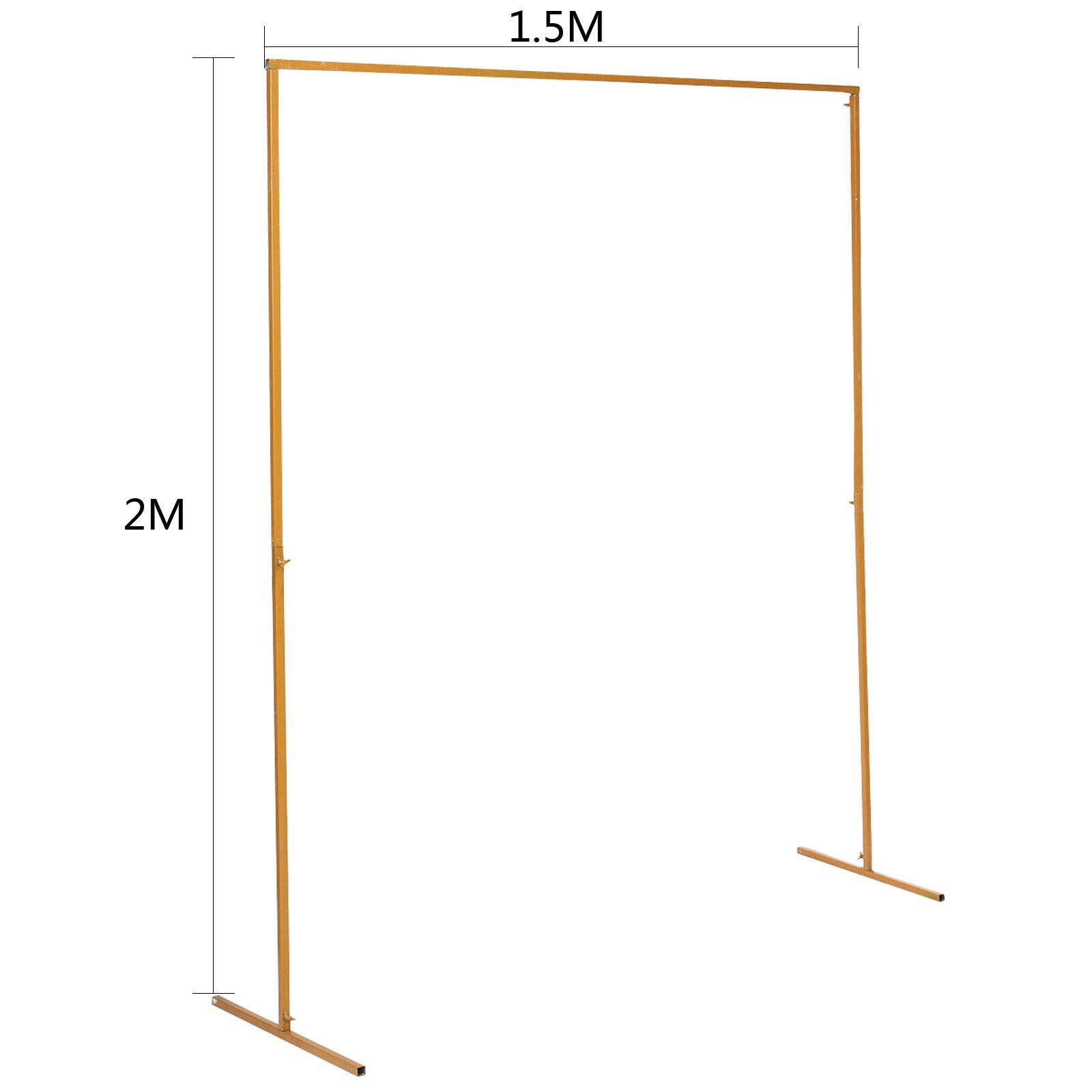 2X1.5M Decorative Square Wedding Arch Stand with Bases - Sturdy Metal Wedding Archway & Iron Frame for Photo Booth, Ceremony, Reception - Perfect for Outdoor Garden, Party Decor & Backdrop (Ideal for Weddings, Anniversaries, Birthday Celebrations)
