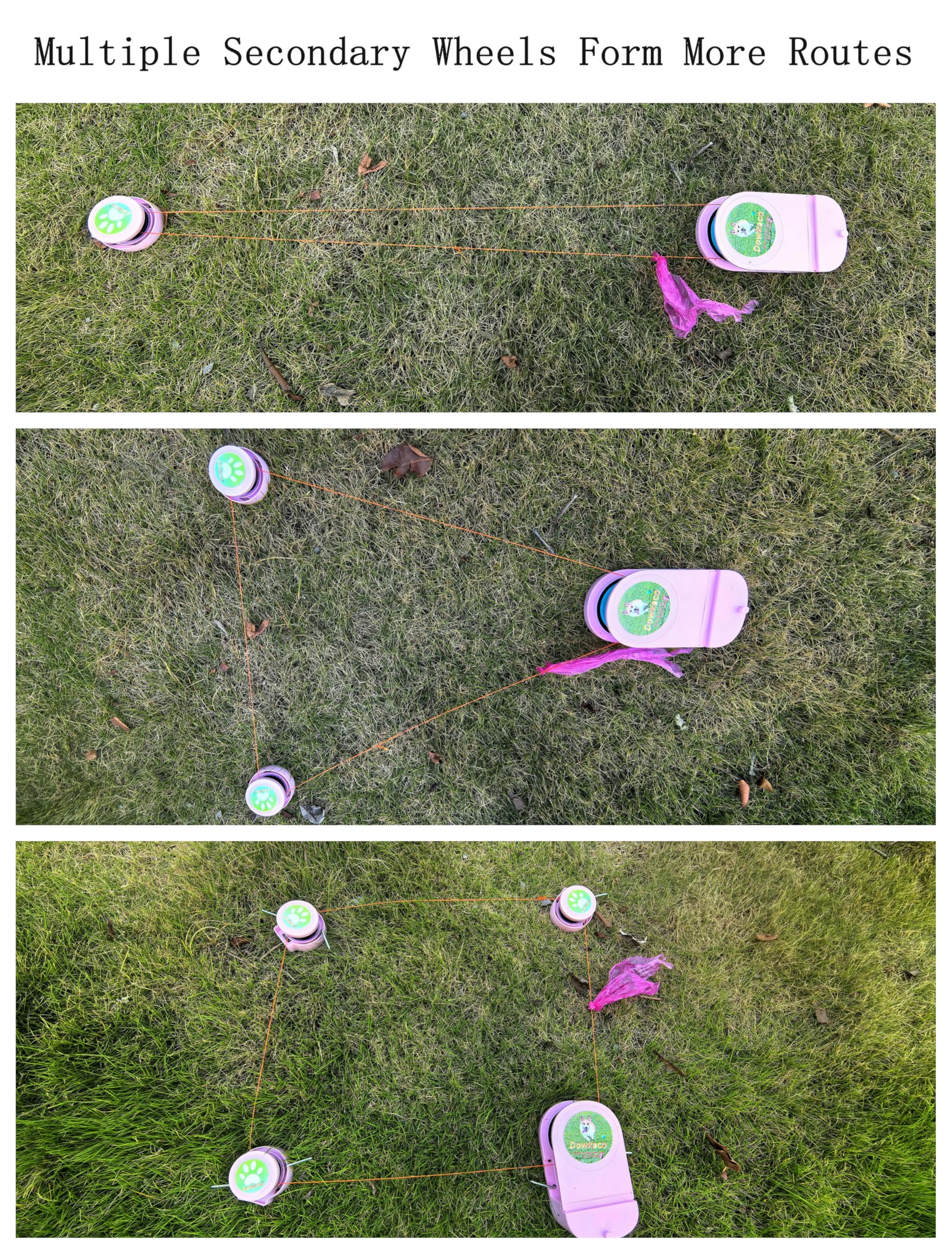 DC-1 Motorized Dog Chase Toy for Large Dogs - Automatic Lure Coursing Machine with Agility Course Backyard Set, Durable Interactive Puppy Play Equipment (Pink) - Perfect for Outdoor Training, Exercise & Fun Playtime
