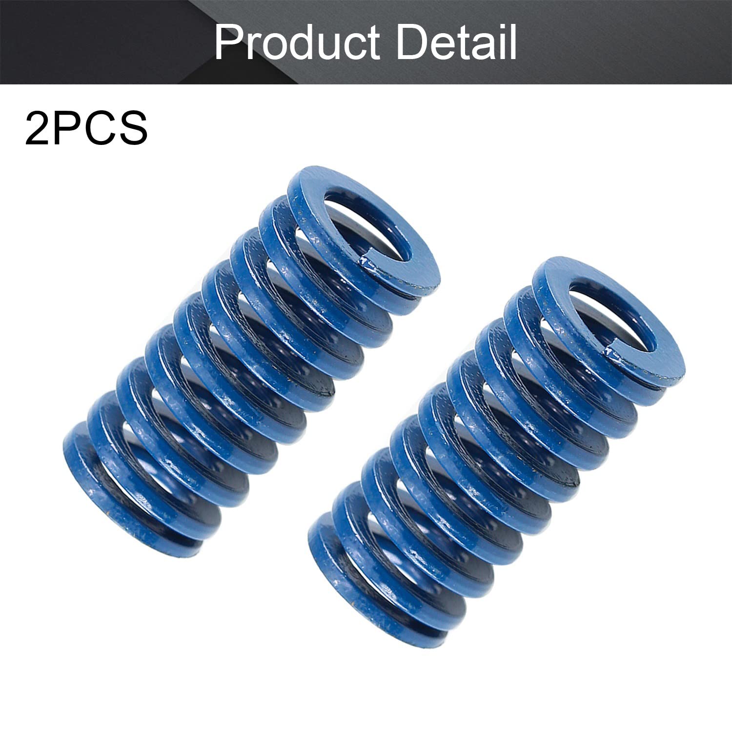 MroMax 3D Printer Die Springs - 12mm OD 25mm Long Compression Springs - High-Quality Spring Steel Spiral Stamping Mould Springs (Blue, 2Pcs) - Perfect for 3D Printer Bed Leveling and Bottom Connection - Ideal for 3D Printing, CNC Machines, and Industrial Stamping Applications