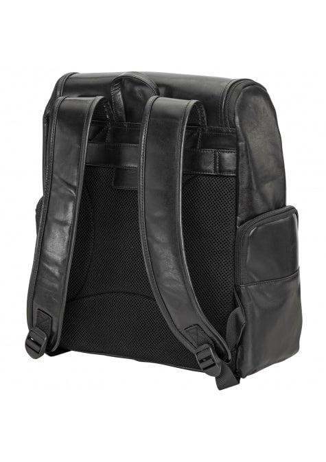 Mancini Buffalo Collection Genuine Leather Backpack for 15.6 Inch Laptop & Tablet - Stylish Durable Work Bag for Men & Women, Perfect for Office, Travel, School & College Use
